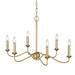 Golden - 8316-LP BCB - Six Light Pendant - Tierney BCB - Brushed Champagne Bronze