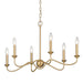 Golden - 8316-LP BCB - Six Light Pendant - Tierney BCB - Brushed Champagne Bronze