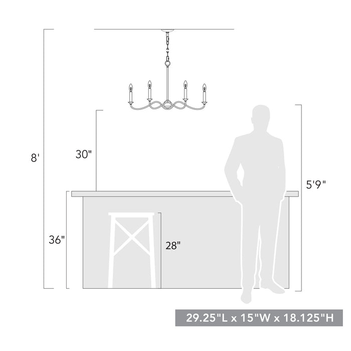 Golden - 8316-LP BCB - Six Light Pendant - Tierney BCB - Brushed Champagne Bronze