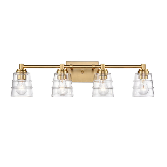 ELK Home - 67973/4 - Four Light Vanity - Pulsate - Satin Brass