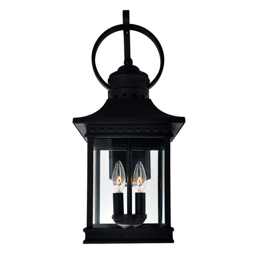 CWI Lighting - 0416W9-B-2-101 - Two Light Outdoor Wall Lantern - Cleveland - Black