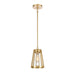 ELK Home - 82104/1 - One Light Mini Pendant - Open Louvers - Champagne Gold