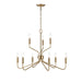 ELK Home - H0019-9617 - Nine Light Chandelier - Genista - Brass