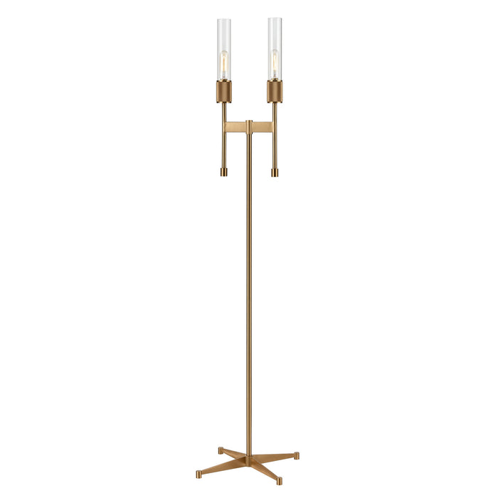 ELK Home - H0019-9577 - Two Light Floor Lamp - Beaconsfield - Aged Brass