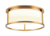 Matteo Lighting - M15002AG - Two Light Ceiling Mount - Framerton - Aged Gold Brass