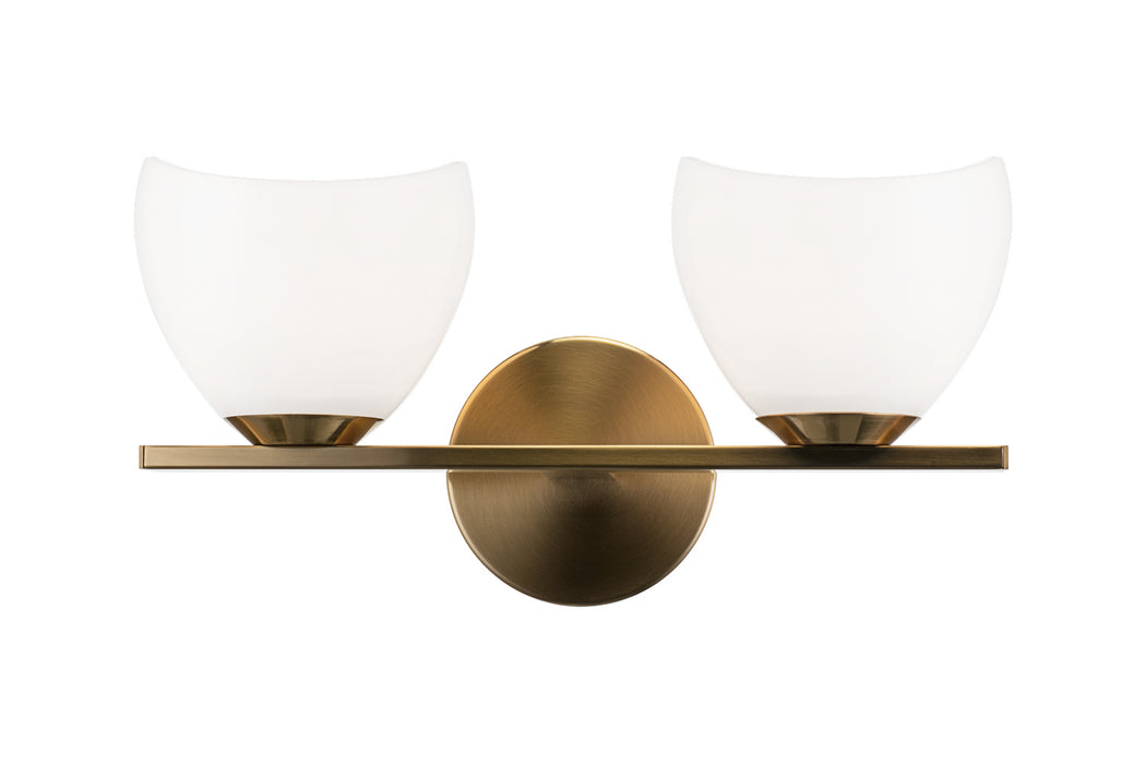 Matteo Lighting - S04202AGOP - Two Light Wall Sconce - Uptowne - Aged Gold Brass