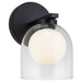 Matteo Lighting - W60701BKCL - One Light Wall Sconce - Derbishone - Black