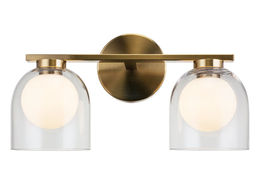 Matteo Lighting - W60702AGCL - Two Light Wall Sconce - Derbishone - Aged Gold Brass