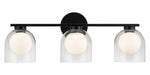 Matteo Lighting - W60703BKCL - Three Light Wall Sconce - Derbishone - Black