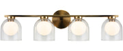 Matteo Lighting - W60704AGCL - Four Light Wall Sconce - Derbishone - Aged Gold Brass