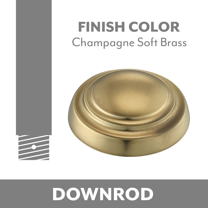 Minka Aire - DR560-CSBR - Downrod - Champagne Soft Brass