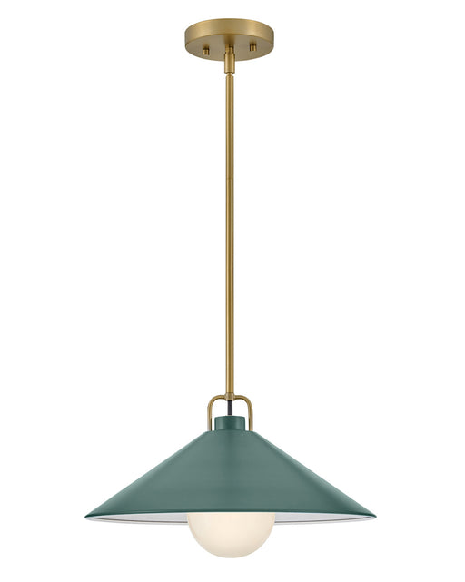 Lark - 84437LCB-SG - LED Pendant - Milo - Lacquered Brass with Sage Green