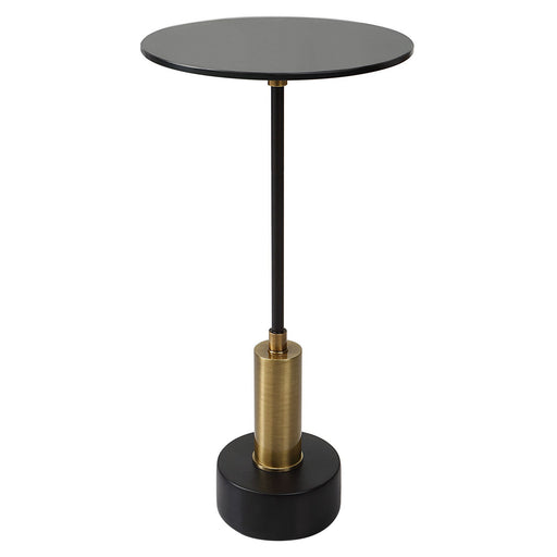 Uttermost - 25242 - Accent Table - Spector - Brushed Brass And Satin Black Iron