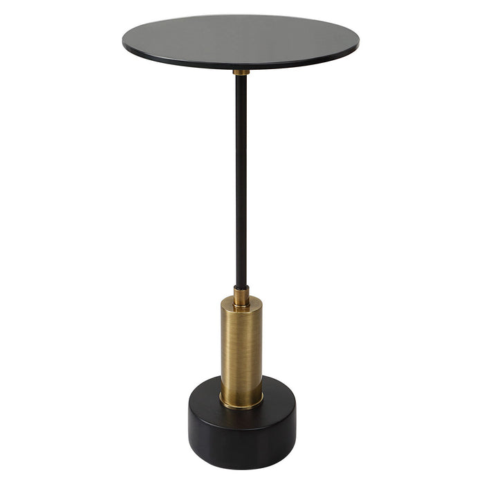 Uttermost - 25242 - Accent Table - Spector - Brushed Brass And Satin Black Iron