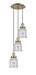 Innovations - 113F-3P-AB-G184 - Three Light Pendant - Franklin Restoration - Antique Brass