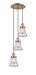 Innovations - 113F-3P-AB-G192 - Three Light Pendant - Franklin Restoration - Antique Brass