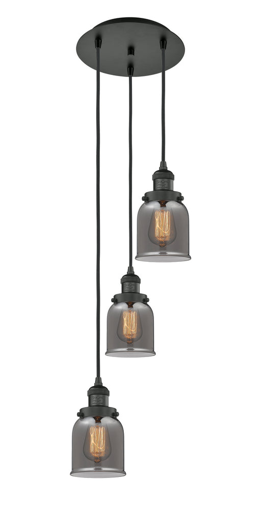 Innovations - 113F-3P-BK-G53 - Three Light Pendant - Franklin Restoration - Matte Black