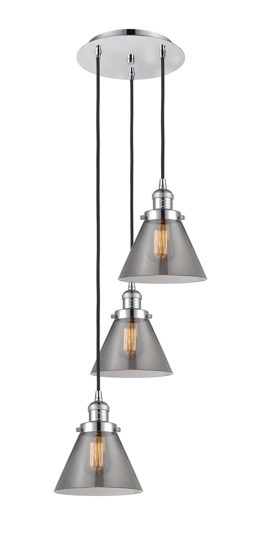 Innovations - 113F-3P-PC-G43 - Three Light Pendant - Franklin Restoration - Polished Chrome