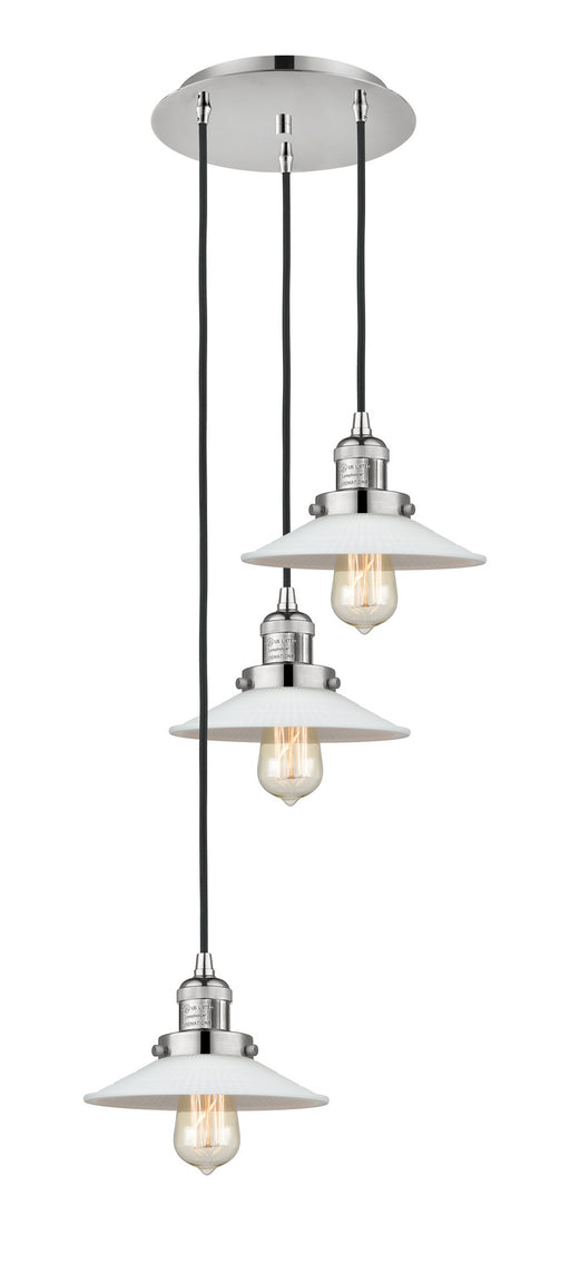 Innovations - 113F-3P-PN-G1 - Three Light Pendant - Franklin Restoration - Polished Nickel