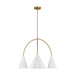 Visual Comfort Studio - KC1113MWTBBS-L1 - LED Chandelier - Cambre - Matte White and Burnished Brass