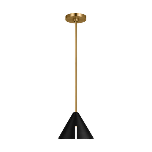Visual Comfort Studio - KP1121MBKBBS-L1 - LED Pendant - Cambre - Midnight Black and Burnished Brass