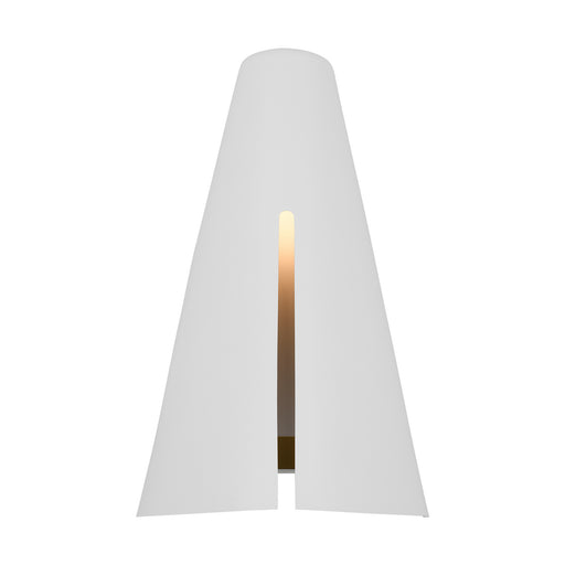 Visual Comfort Studio - KW1151MWTBBS-L1 - LED Wall Sconce - Cambre - Matte White and Burnished Brass