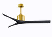 Matthews Fan Company - MW-BRBR-BK-60 - 60``Ceiling Fan - Mollywood - Brushed Brass
