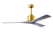 Matthews Fan Company - NK-BRBR-BW-60 - 60``Ceiling Fan - Nan - Brushed Brass