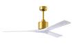 Matthews Fan Company - NK-BRBR-MWH-60 - 60``Ceiling Fan - Nan - Brushed Brass
