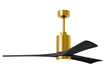 Matthews Fan Company - PA3-BRBR-BK-60 - 60``Ceiling Fan - Patricia - Brushed Brass