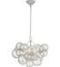 Visual Comfort - JN 5110PW/CG - LED Chandelier - Talia - Plaster White And Clear Swirled Glass