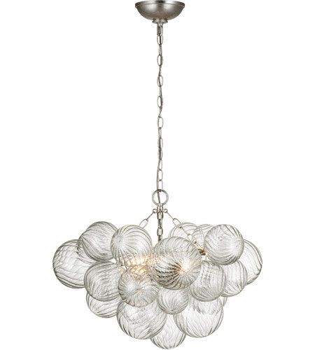 Visual Comfort - JN 5110BSL/CG - LED Chandelier - Talia - Burnished Silver Leaf And Clear Swirled Glass