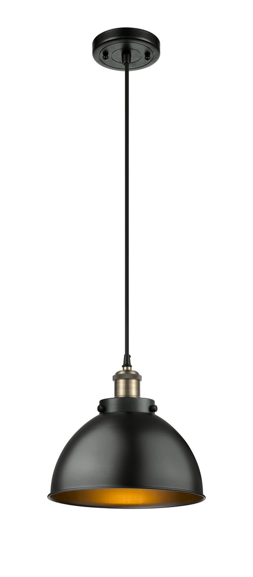 Innovations - 916-1P-BAB-MFD-10-BK - One Light Mini Pendant - Ballston Urban - Black Antique Brass