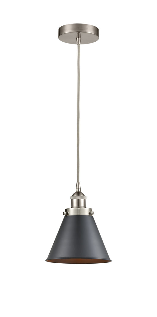 Innovations - 616-1PH-SN-M13-BK-LED - LED Mini Pendant - Edison - Brushed Satin Nickel