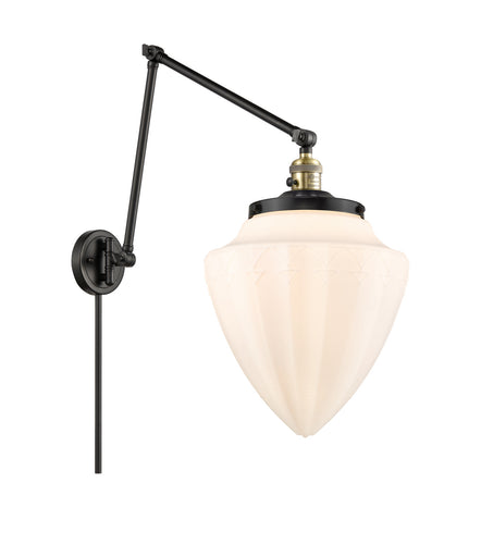 Franklin Restoration One Light Swing Arm Lamp Black Antique Brass