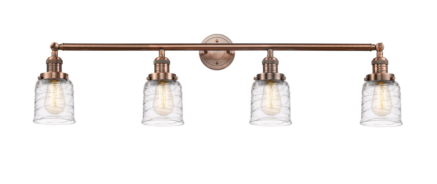 Innovations - 215-AC-G513 - Four Light Bath Vanity - Franklin Restoration - Antique Copper