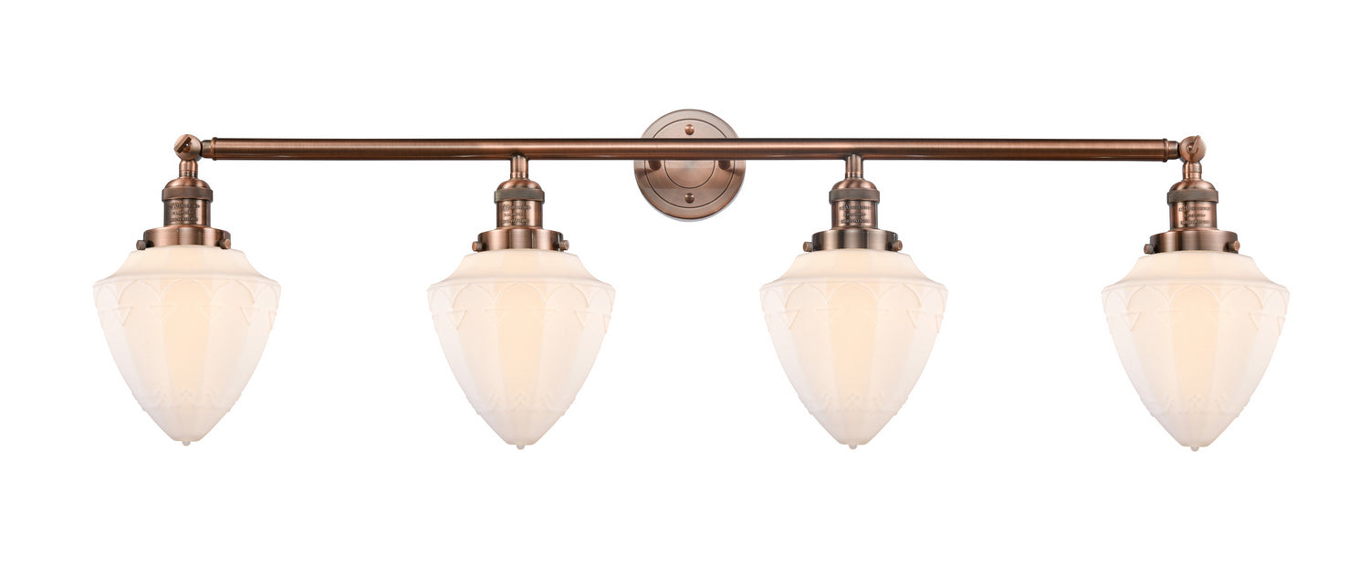 Innovations - 215-AC-G661-7 - Four Light Bath Vanity - Franklin Restoration - Antique Copper