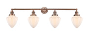 Innovations - 215-AC-G661-7 - Four Light Bath Vanity - Franklin Restoration - Antique Copper