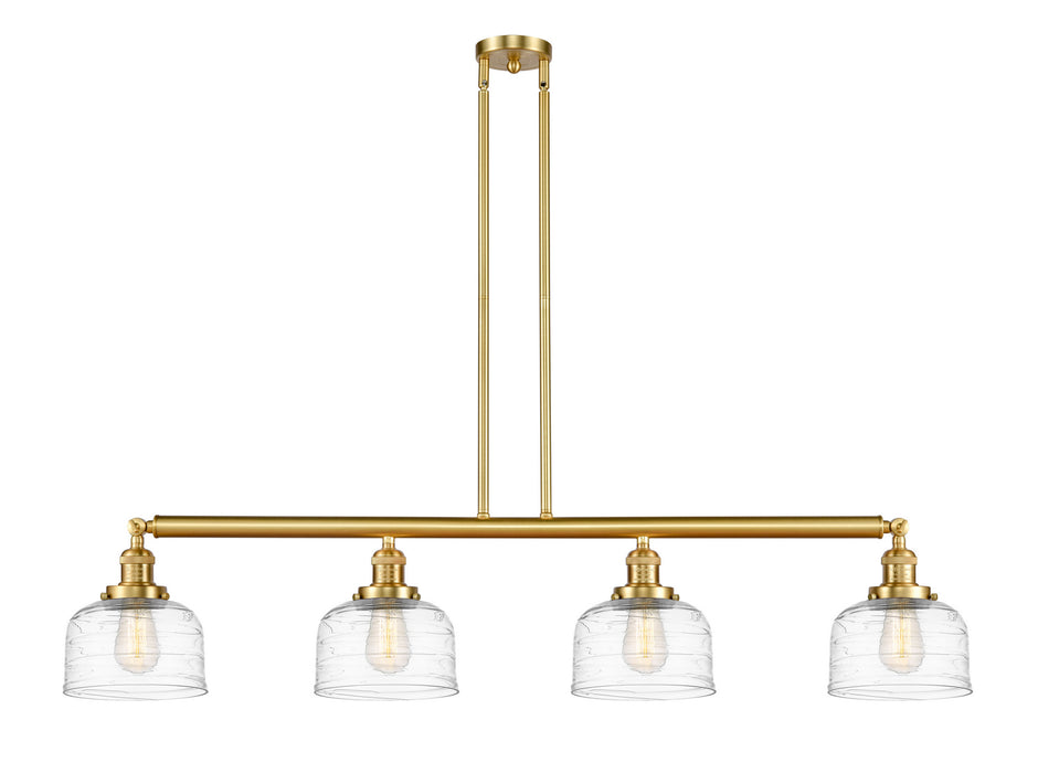 Innovations - 214-SG-G713 - Four Light Island Pendant - Franklin Restoration - Satin Gold