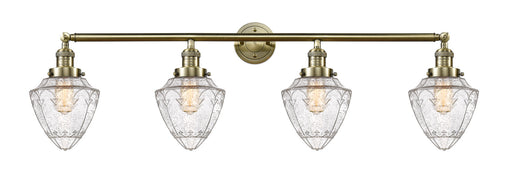 Innovations - 215-AB-G664-7 - Four Light Bath Vanity - Franklin Restoration - Antique Brass