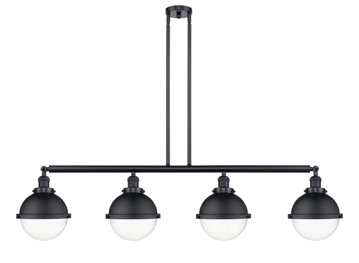 Innovations - 214-BK-HFS-82-BK - Four Light Island Pendant - Franklin Restoration - Matte Black