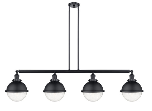 Innovations - 214-BK-HFS-84-BK - Four Light Island Pendant - Franklin Restoration - Matte Black