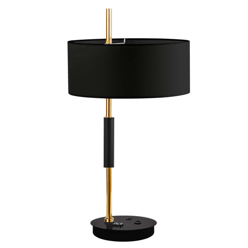 Dainolite Ltd - FTG-261T-MB-AGB-BK - One Light Table Lamp - Fitzgerald - Matte Black/Aged Brass
