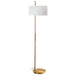 Dainolite Ltd - FTG-622F-AGB-WH - One Light Floor Lamp - Fitzgerald - Aged Brass