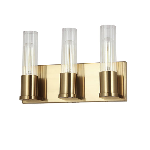 Dainolite Ltd - TBE-123W-AGB - Three Light Vanity - Tube - Aged Brass