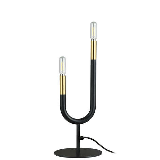 Dainolite Ltd - WAN-172T-MB-AGB - Two Light Table Lamp - Wand - Matte Black