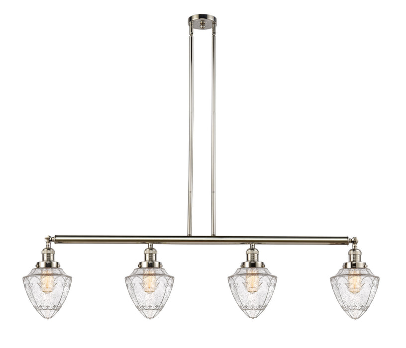 Innovations - 214-PN-G664-7 - Four Light Island Pendant - Franklin Restoration - Polished Nickel