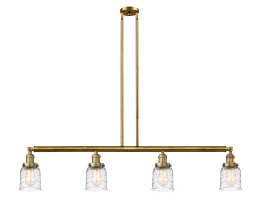 Innovations - 214-BB-G513 - Four Light Island Pendant - Franklin Restoration - Brushed Brass