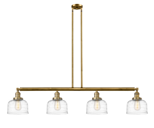 Innovations - 214-BB-G713 - Four Light Island Pendant - Franklin Restoration - Brushed Brass