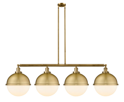 Innovations - 214-BB-HFS-121-BB - Four Light Island Pendant - Franklin Restoration - Brushed Brass